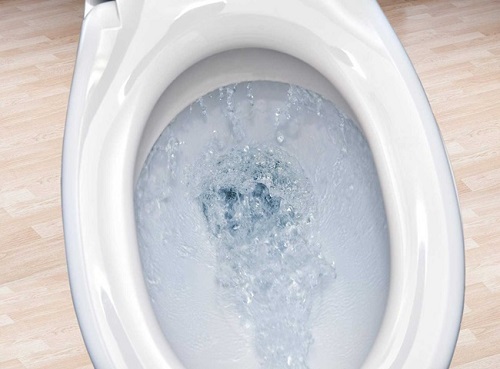 Bồn cầu bị nghẹt một phần