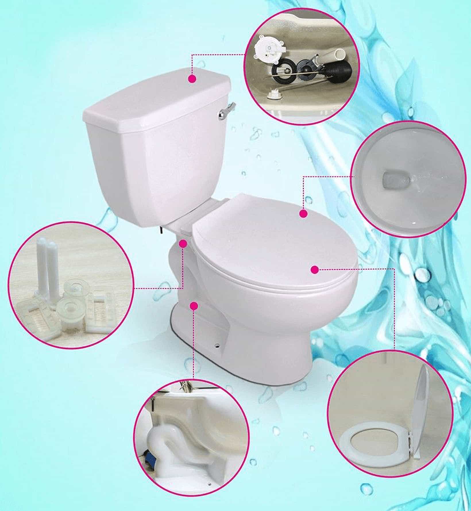 Các bộ phận cơ bản của bồn cầu