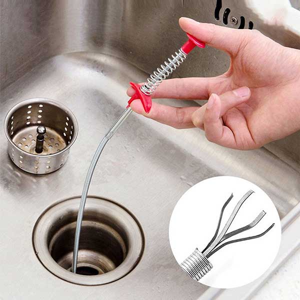 Sử dụng dây lò xo thông cống
