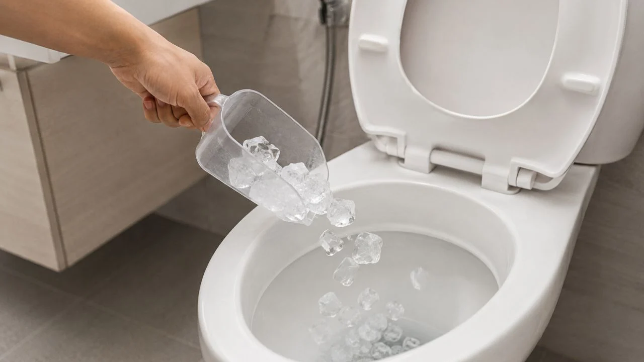 Thông Tắc Bồn Cầu Bằng Đá Lạnh